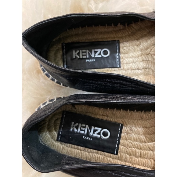 Kenzo Black Leather Tiger Espadrilles - Picture 10 of 10